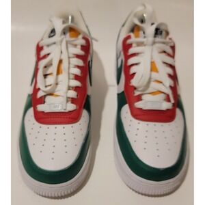 NWOB Authentic Nike Air Force 1 Low Women's White Breen Red Yellow Sneakers Sz 8